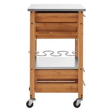 Harlow Bamboo Four Drawer Kitchen Trolley