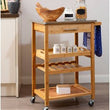 Harlow Bamboo One Drawer Kitchen Trolley