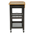 Harlow Glenn Wide Kitchen Trolley with Granite Top