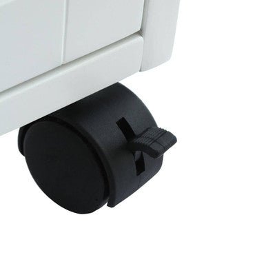 Harlow White And Bamboo Top Kitchen Trolley