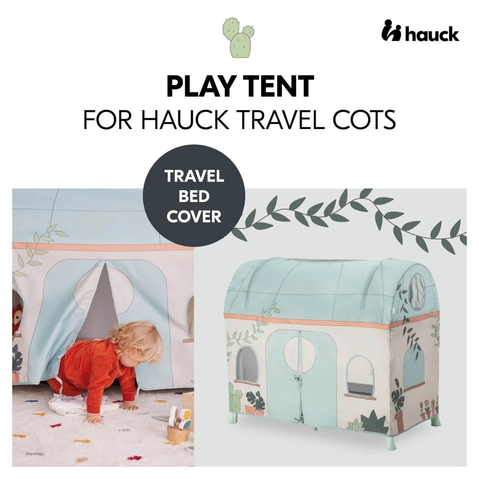 Hauck Travel Cot Cover - Plants
