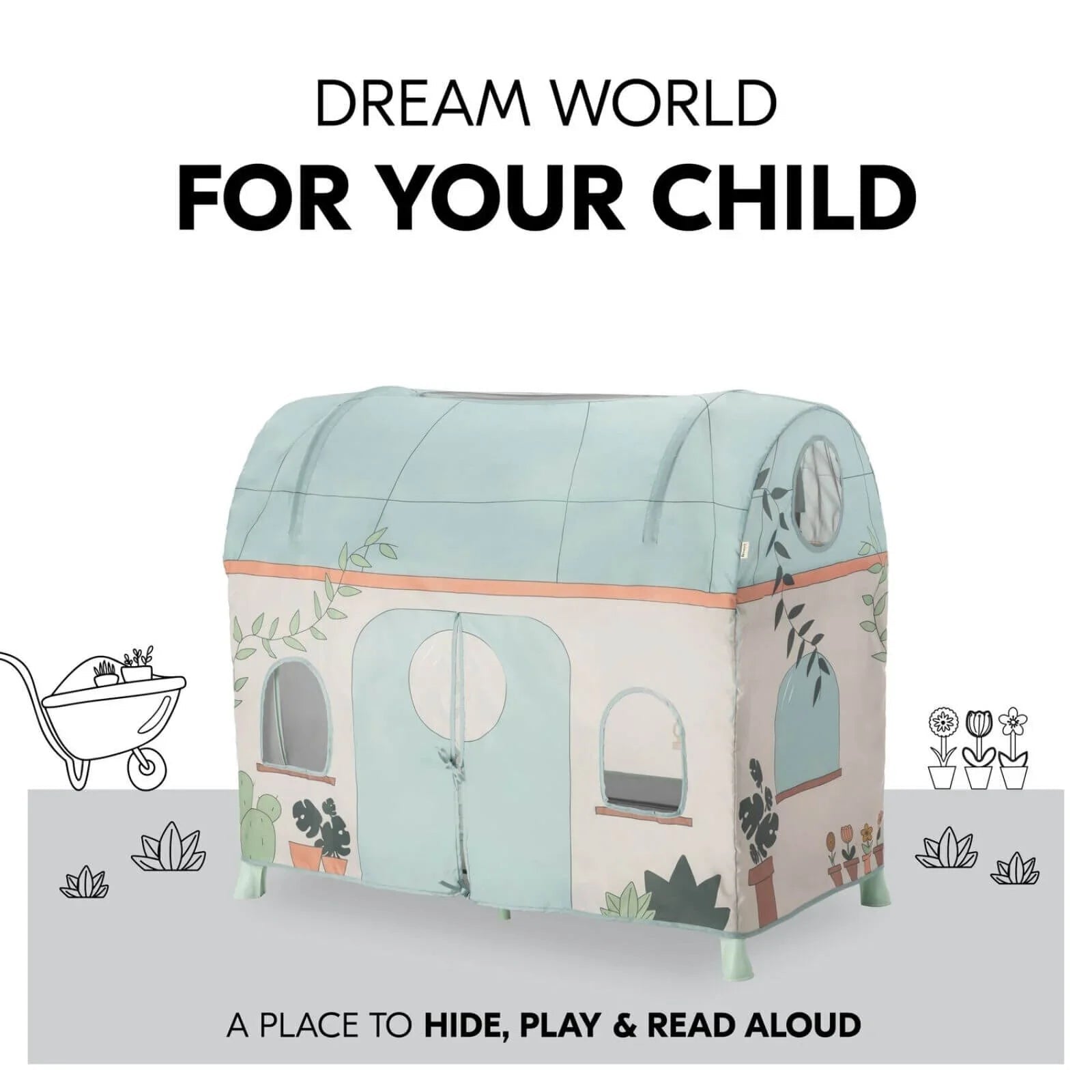 Hauck Travel Cot Cover - Plants