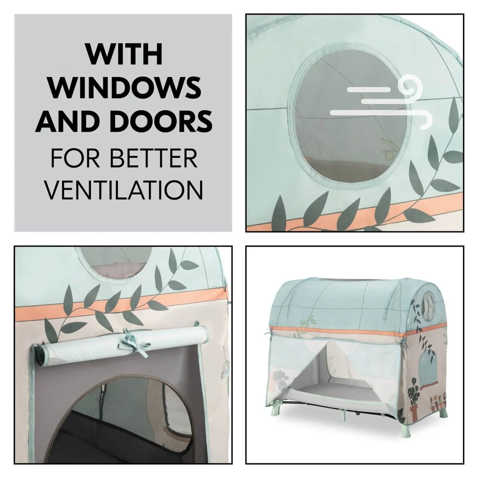 Hauck Travel Cot Cover - Plants