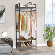 Heavy Duty Garment Rack, Wardrobe Storage Rack, Hall Tree Clothes Rack, Adjustable Shelves, Portable Organizer