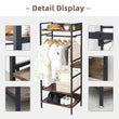 Heavy Duty Garment Rack, Wardrobe Storage Rack, Hall Tree Clothes Rack, Adjustable Shelves, Portable Organizer