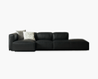 Hebe Three Seater / Four Seater Corner Sofa, Real Leather