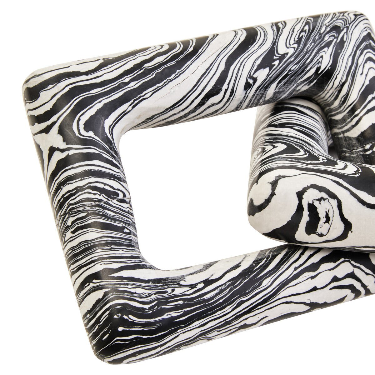 Helsa Black And White Marble Two Link Chain