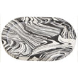 Helsa Black And White Oval Marble Tray