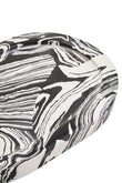 Helsa Black And White Oval Marble Tray