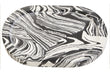 Helsa Black And White Oval Marble Tray