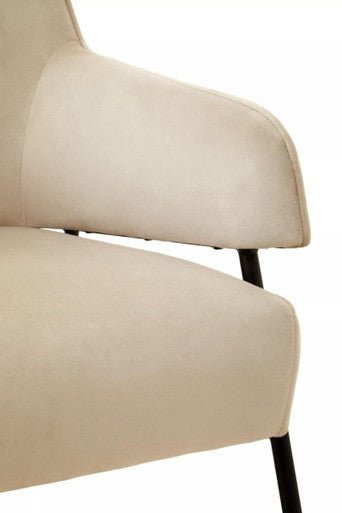 Henia Cream Velvet Chair