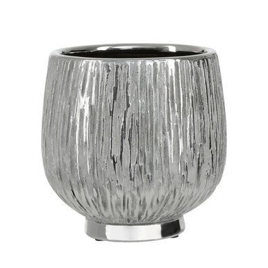 Hesper Small Silver Ceramic Planter