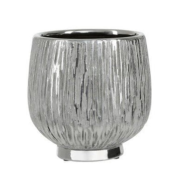 Hesper Small Silver Ceramic Planter