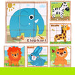High - grade Six - face Picture Wooden Jigsaw 3D Puzzle Toys Children's Early Educational Toy Cube Jigsaw Puzzle Baby Kids Gifts