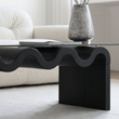 Hiroshi Square Glass Coffee Table, Glass Top