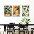 Home Decor Items For Kitchen | Set of 3 Italian Lifestyle Wall art Prints