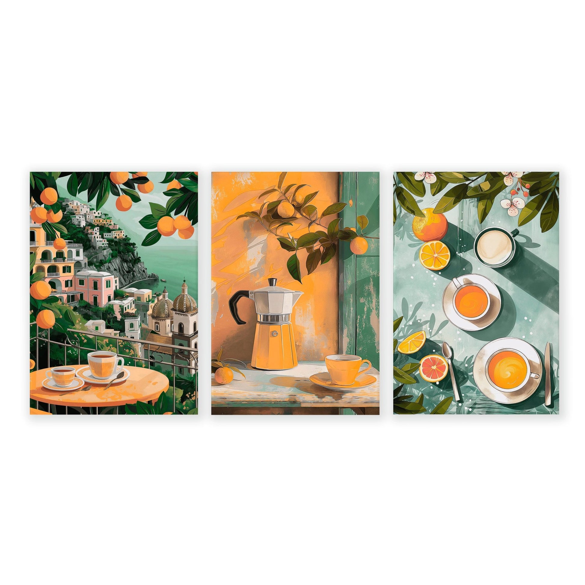 Home Decor Items For Kitchen | Set of 3 Italian Lifestyle Wall art Prints