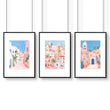 Home Decor Living Room Pictures | Set of 3 Beach Decor Wall art Prints