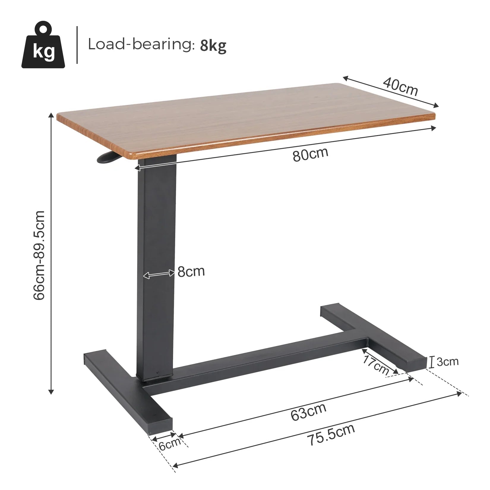Home Office Laptop Desk Rolling Adjustable 360¬∞ Rotation Computer Mobile Stand Over Sofa Table