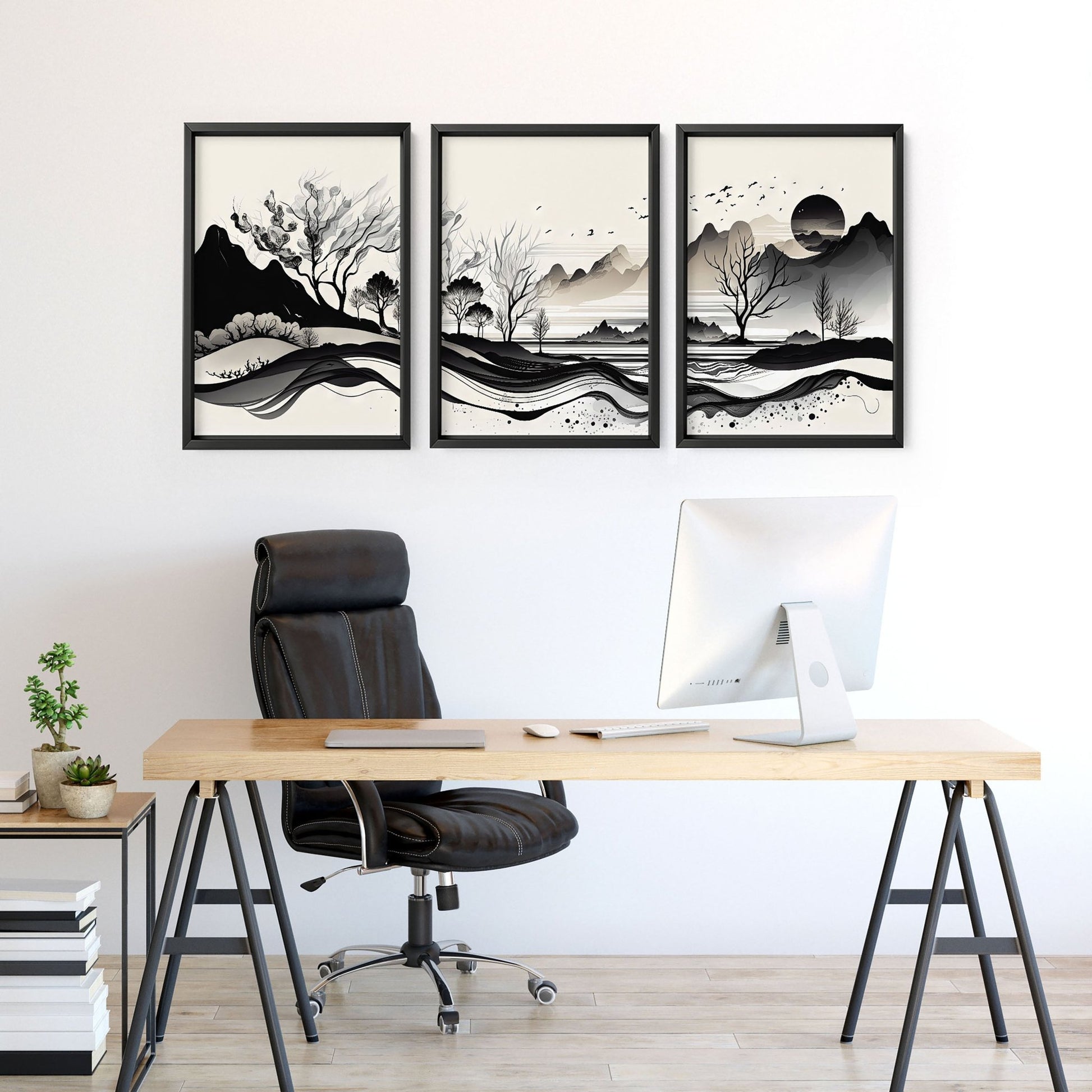 Home Office Wall Accessories | Set of 3 wall art prints