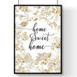Home Sweet Home Art Print | Set of 1 Welcoming Wall art Print