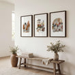 Paris Travel Home Wall Art | Louvre, Eiffel Tower & Montmartre Autumn Watercolour 
