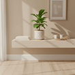 Honna Small White Gold Ceramic Planter