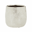 Honna Small White Silver Ceramic Planter