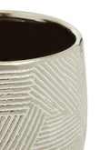Honna Small White Silver Ceramic Planter