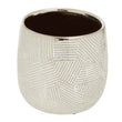 Honna Small White Silver Ceramic Planter