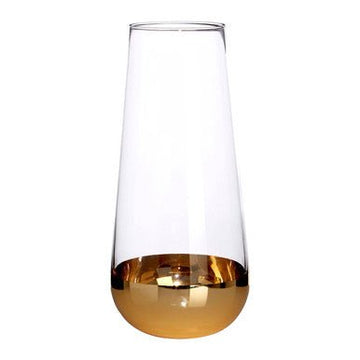 Horizon Clear And Gold Finish Vase