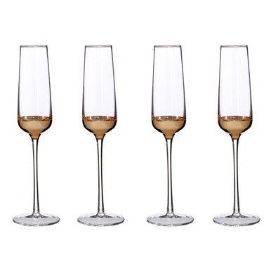 Horizon Set of Four Champagne Glasses