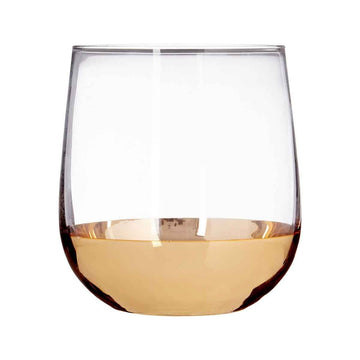 Horizon Set of Four Clear Glass And Gold Tumblers