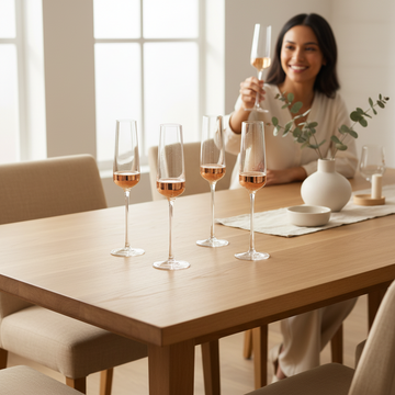 Horizon Set of Four Champagne Glasses