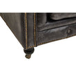 Hoxton Antique Black 3 Seat Chesterfield Leather Sofa