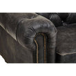 Hoxton Antique Black 3 Seat Chesterfield Leather Sofa
