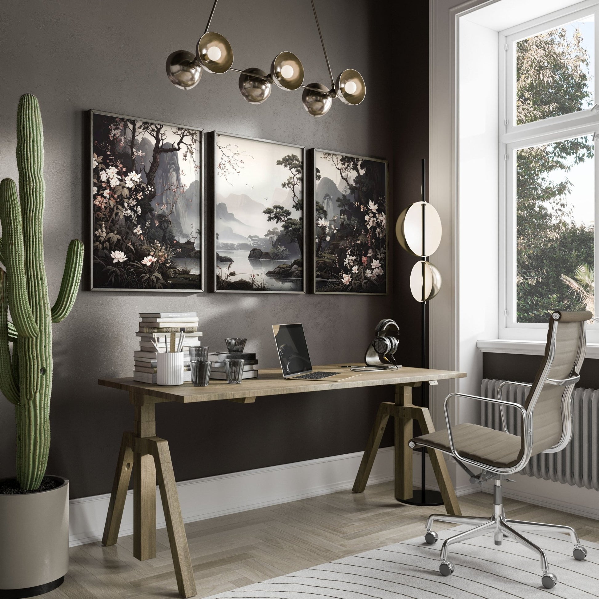 Huge Posters For Wall | Set of 3 Chinoiserie Wall art Prints