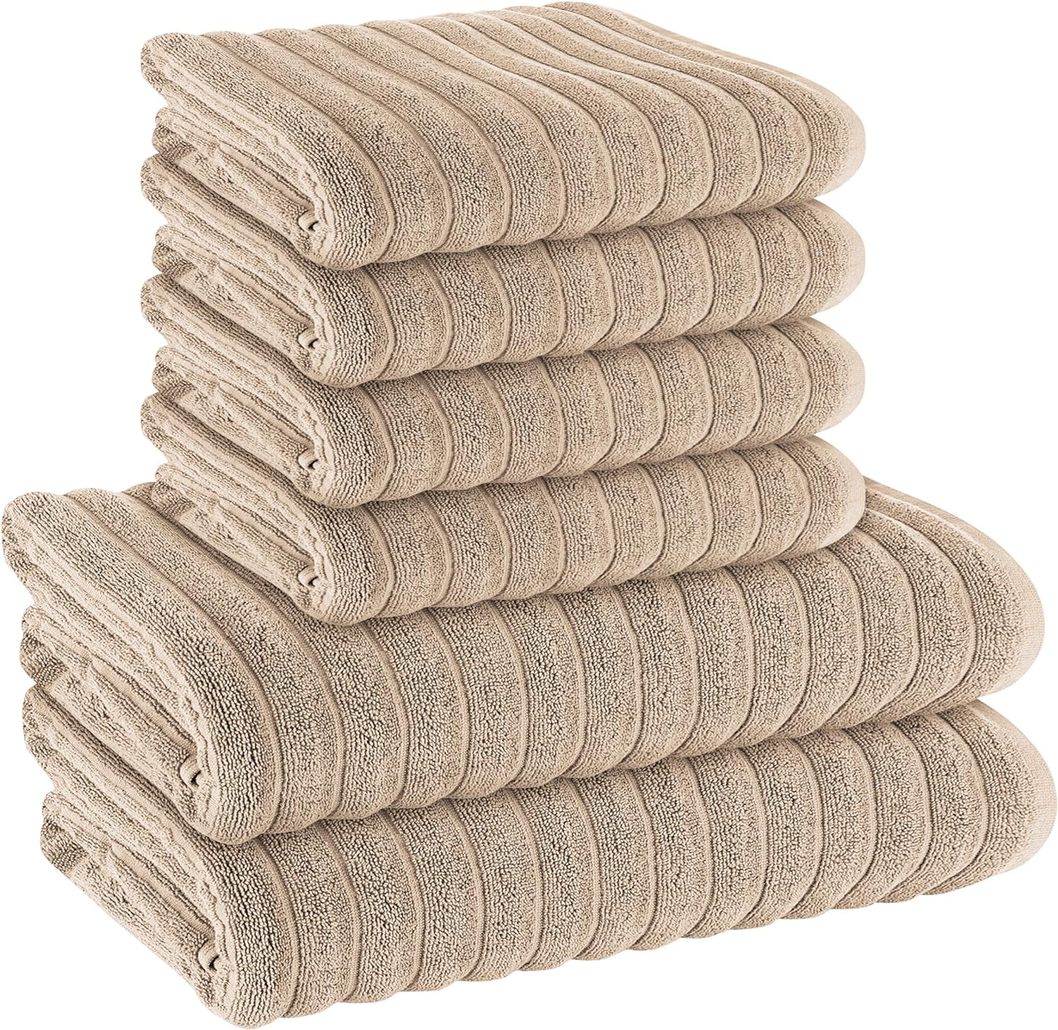 Hydro Cotton Ribbed Towels Highly Absorbent Luxurious Soft Lightweight Quick Dry, Jumbo Bath Sheet Packs & Towel Bale Sets Available