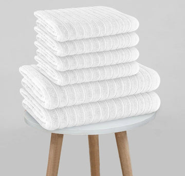 Hydro Cotton Ribbed Towels Highly Absorbent Luxurious Soft Lightweight Quick Dry, Jumbo Bath Sheet Packs & Towel Bale Sets Available