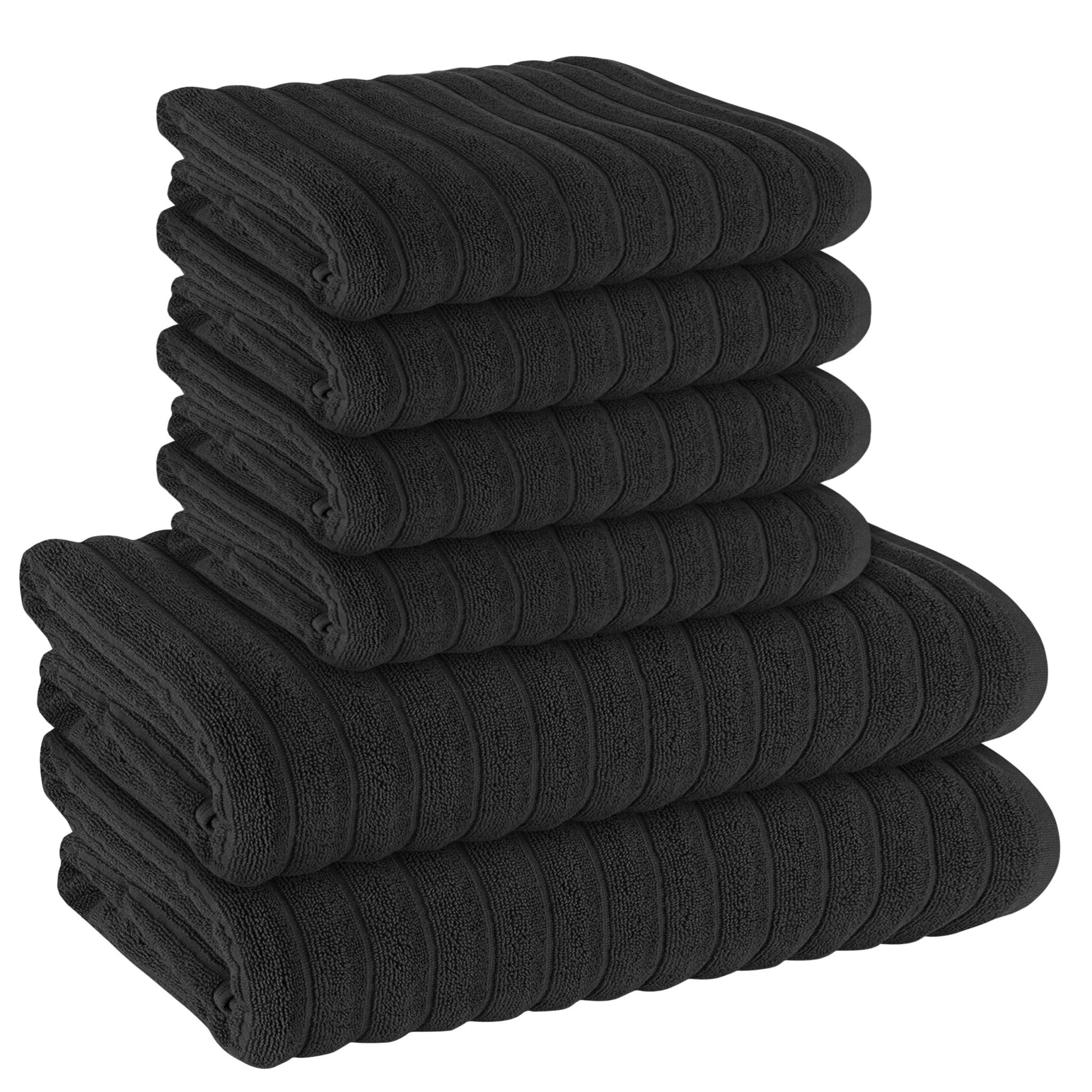 Hydro Cotton Ribbed Towels Highly Absorbent Luxurious Soft Lightweight Quick Dry, Jumbo Bath Sheet Packs & Towel Bale Sets Available