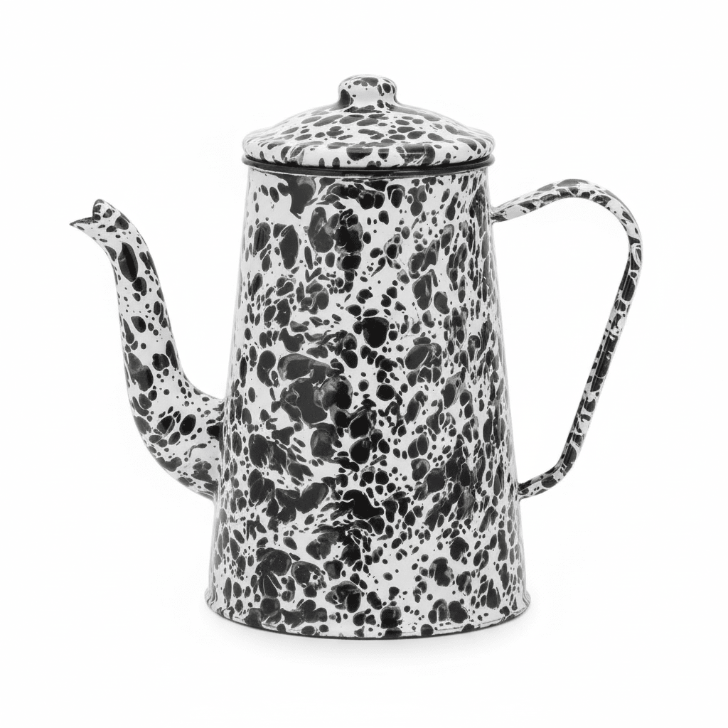 Hygge Black And White Patterned Coffee Pot