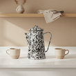Hygge Black And White Patterned Coffee Pot