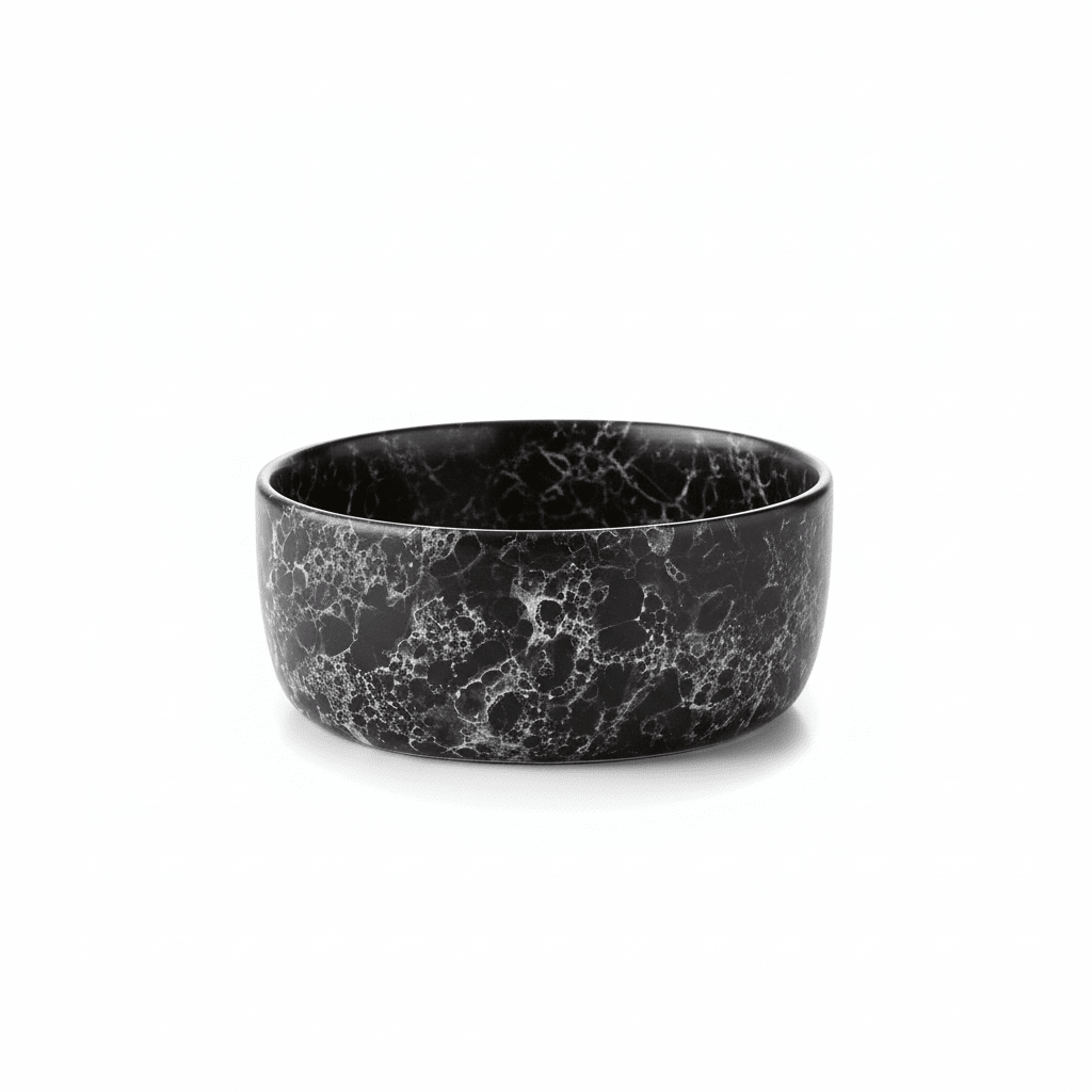 Hygge Black Faux Marble Bowl