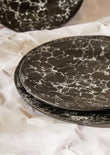 Hygge Black Marble Effect Dinner Plate