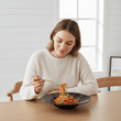 Hygge Black Marble Effect Pasta Bowl