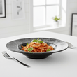 Hygge Black Marble Effect Pasta Bowl