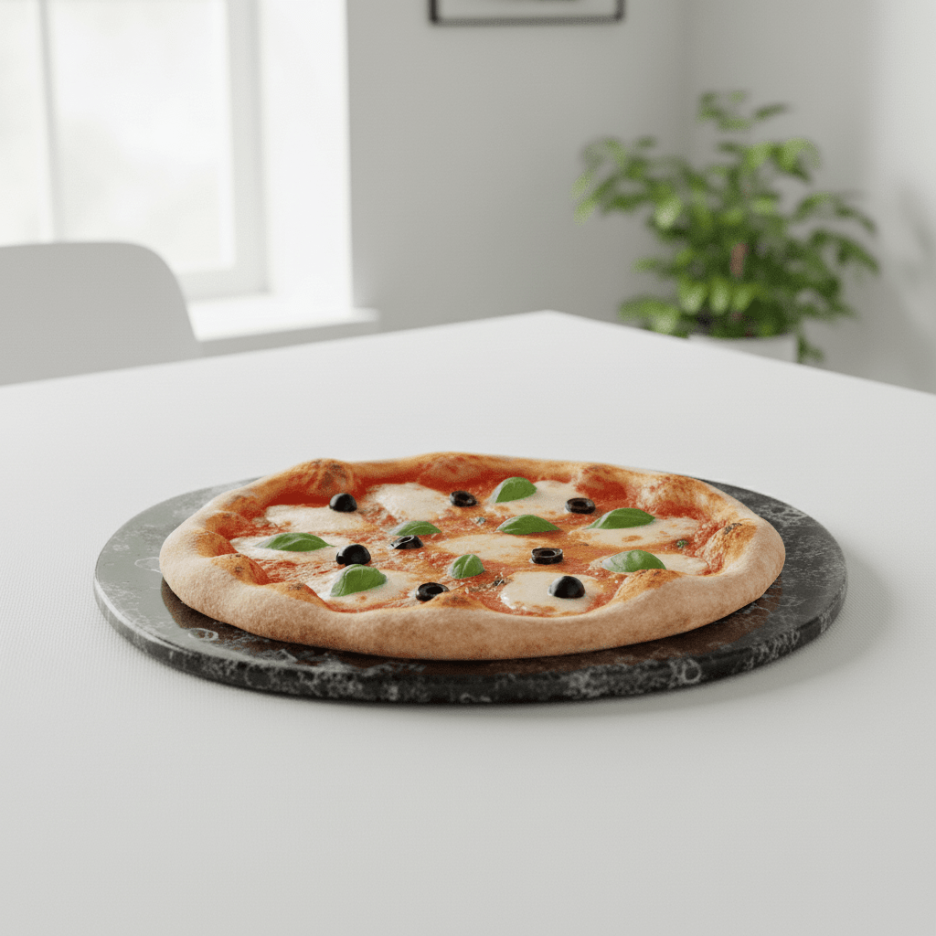 Hygge Black Marble Effect Pizza Plate