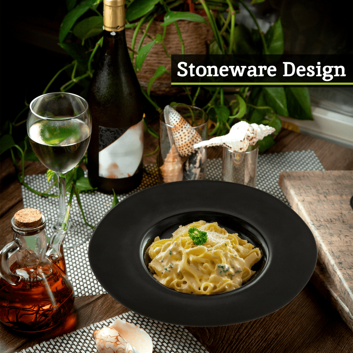 Hygge Black Pasta Bowl