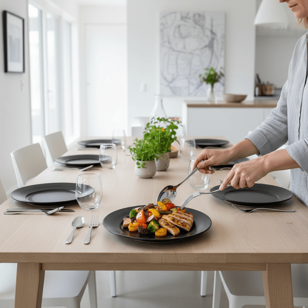 Hygge Black Stoneware Dinner Plate