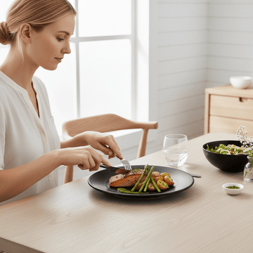 Hygge Black Stoneware Dinner Plate